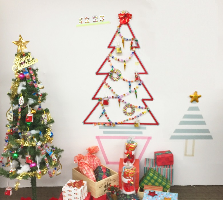 お菓子でクリスマスオーナメント